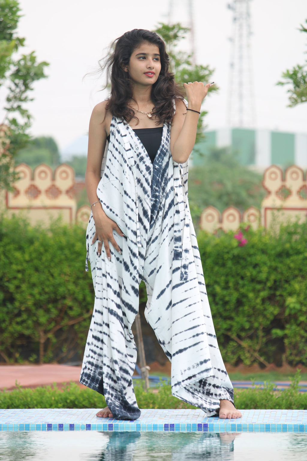 Tie Dye Rayon Jumpsuit: Women's Summer Romper Overalls