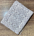 White Geometric Bandhani Indian Hand Block Print Fabric, Soft Cotton Fabric, Floral 100% Cotton Fabric By The Yard, Fabric For Loose Running