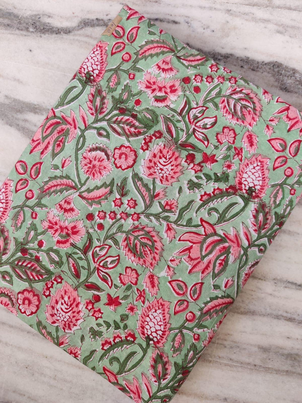 Indian Hand Block Print Fabric, Floral 100% Cotton Quilting Fabric By The Yard, Fabric For Dress Making, Loose Running Fabric, Napkin Fabric