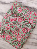 Indian Hand Block Print Fabric, Floral 100% Cotton Quilting Fabric By The Yard, Fabric For Dress Making, Loose Running Fabric, Napkin Fabric
