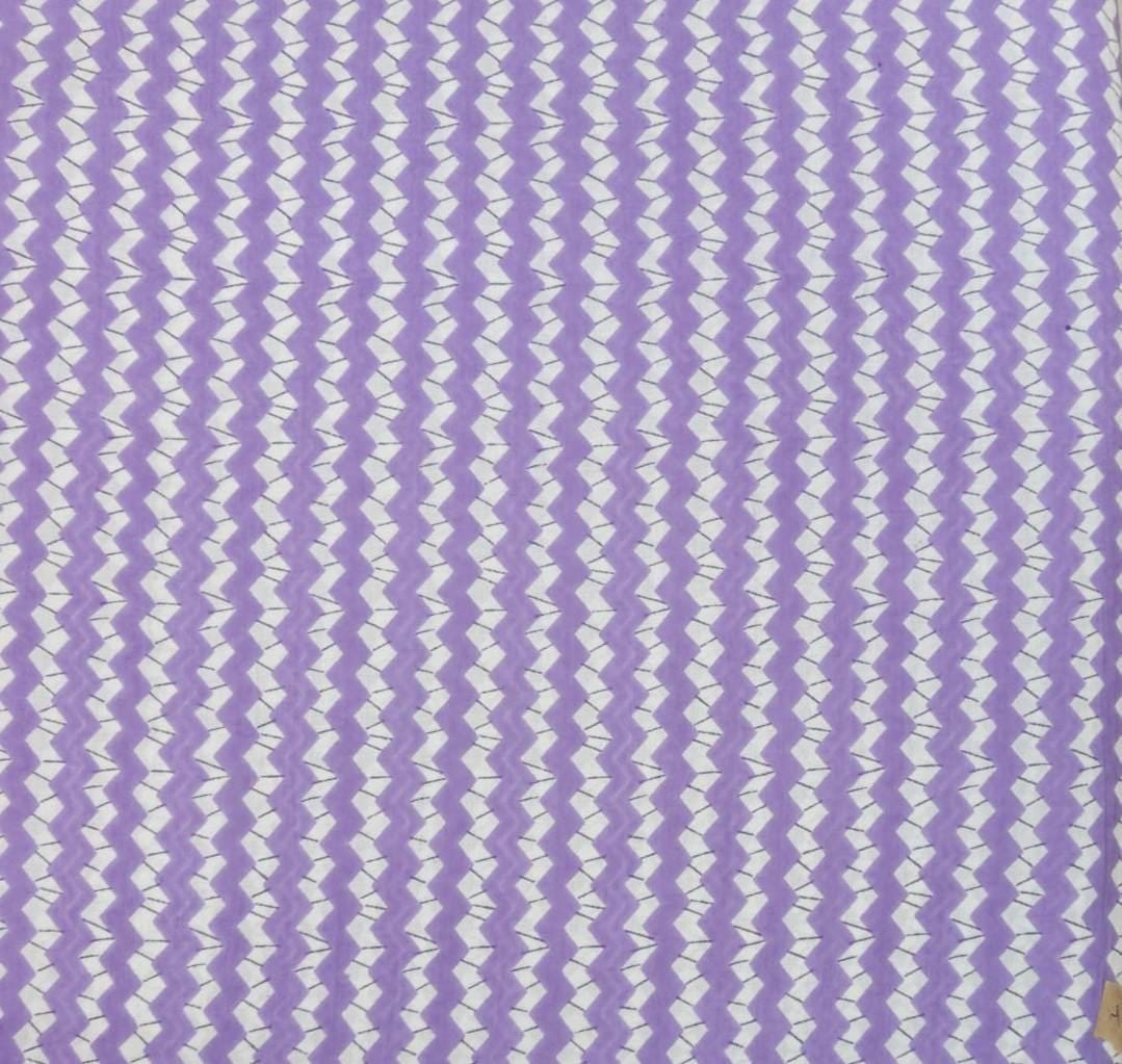 Lavender Zigzag Cotton Fabric by the Yard, Purple Chevron Geometric Print Fabric, Quilting Sewing Craft Fabric, Modern Home Decor Material