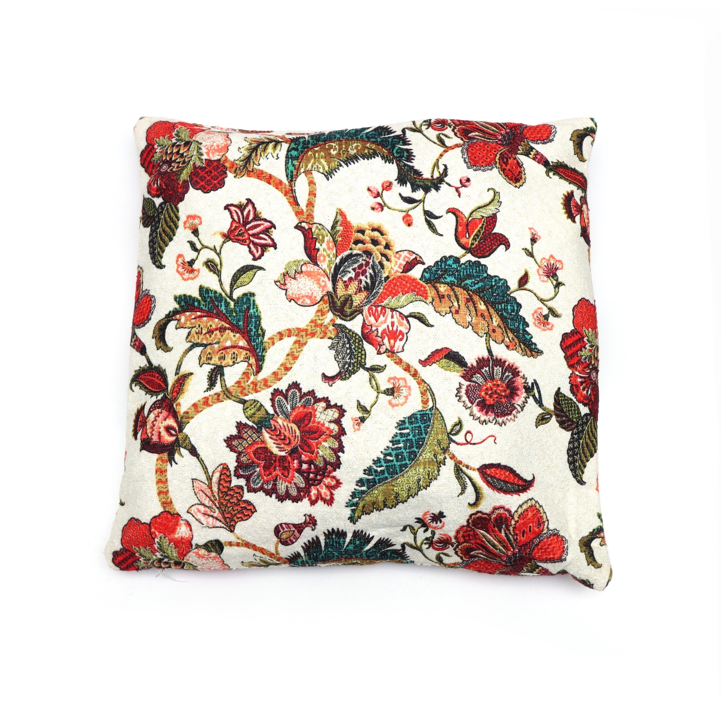 Hand Block Print Fabric Cushion Cover, Floral 100% Cotton Quilting Fabric Cushion, Handmade Throw Pillow Decorative Home Decor Pillow Cover