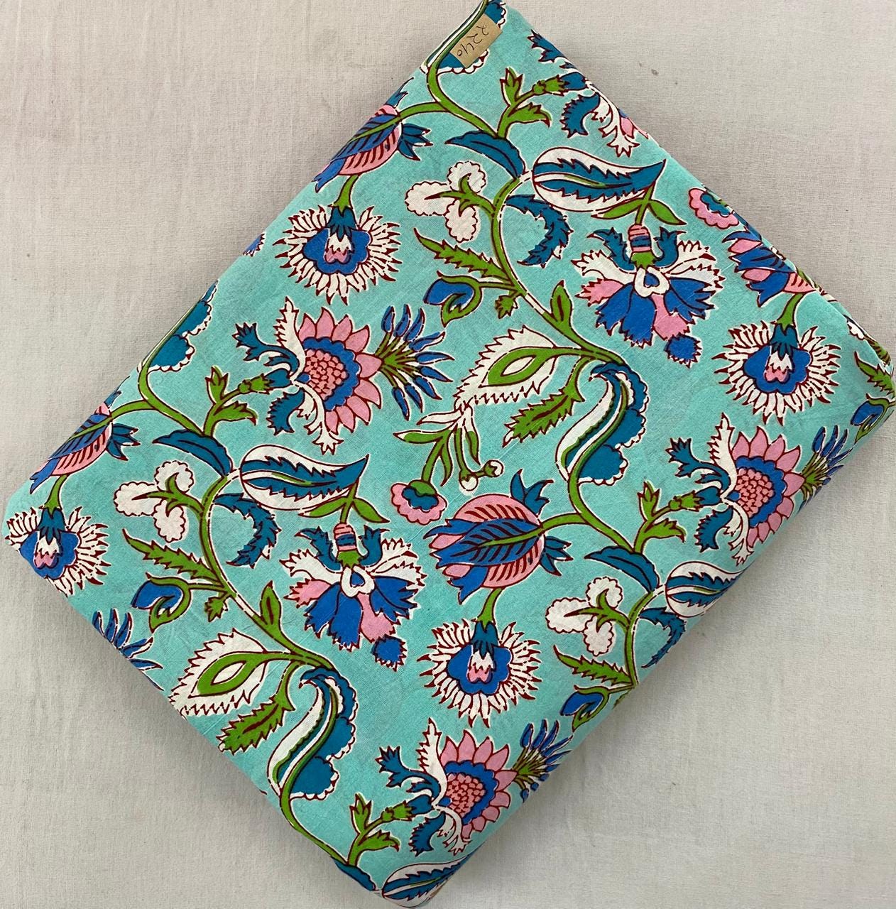 Soft Cotton, Indian Hand Block Print Fabric, Floral 100% Cotton Fabric By The Yard, Fabric for Loose Running, Dress Making, Textile Fabric