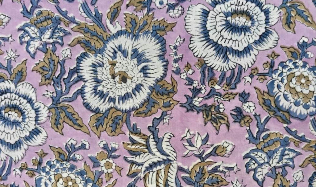 Beautiful Sanganer Indian Hand Block Print Fabric, 100% Cotton Quilting Fabric By The Yard, Fabric For Dress Making, Loose Running Fabric,