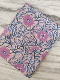 Indian Hand Block Print Fabric, Floral 100% Cotton Quilting Fabric By The Yard, Fabric For Dress Making, Fabric Bags, Napkins Fabric, Gifts