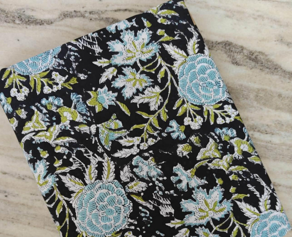 Beautiful Designer Hand Block Print Fabric, Floral 100% Cotton Quilting Fabric By The Yard, Fabric For Dress Making, Loose Running Fabric