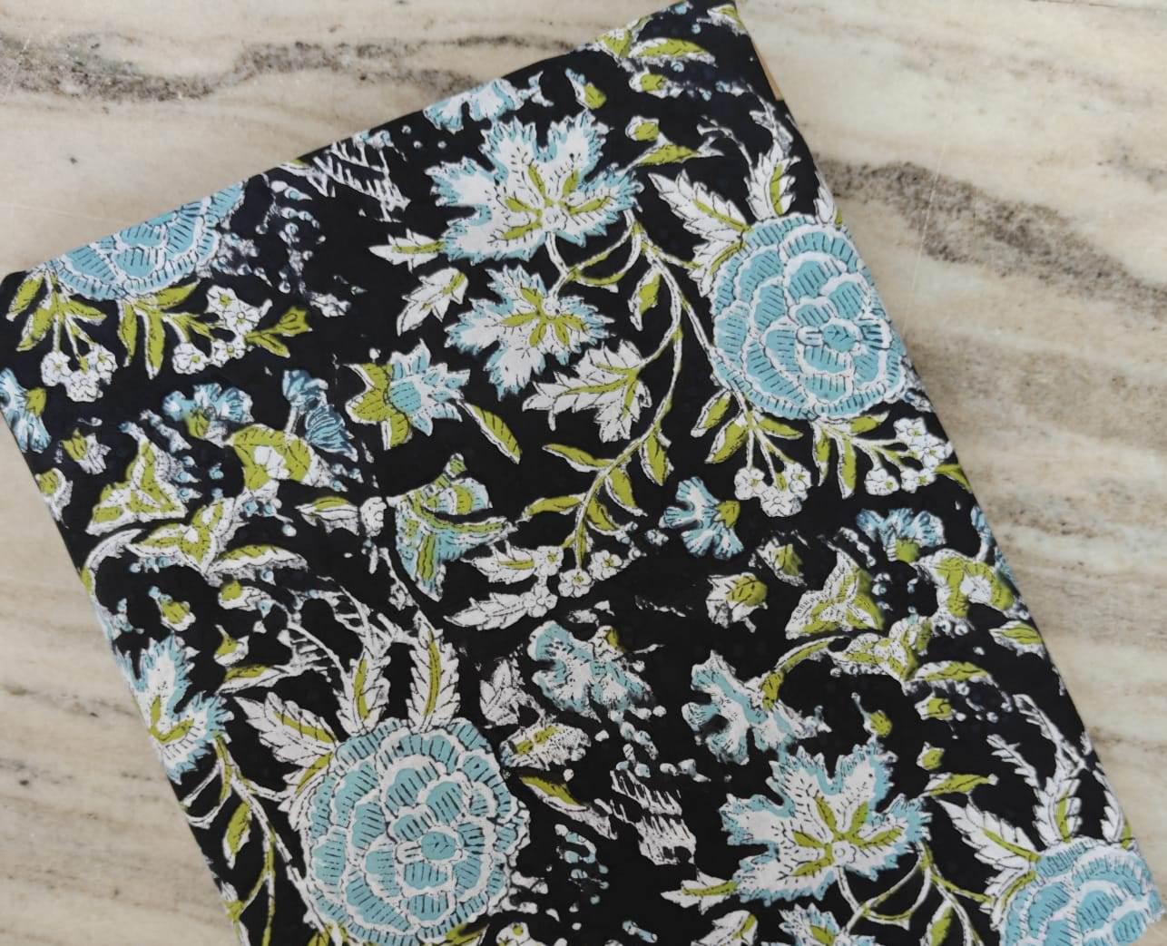Beautiful Designer Hand Block Print Fabric, Floral 100% Cotton Quilting Fabric By The Yard, Fabric For Dress Making, Loose Running Fabric