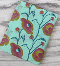 Turquoise Floral Cotton Fabric, Pink Flower Print Fabric, Quilting Cotton, Botanical Fabric by the Yard, Sewing Fabric, Craft Fabric