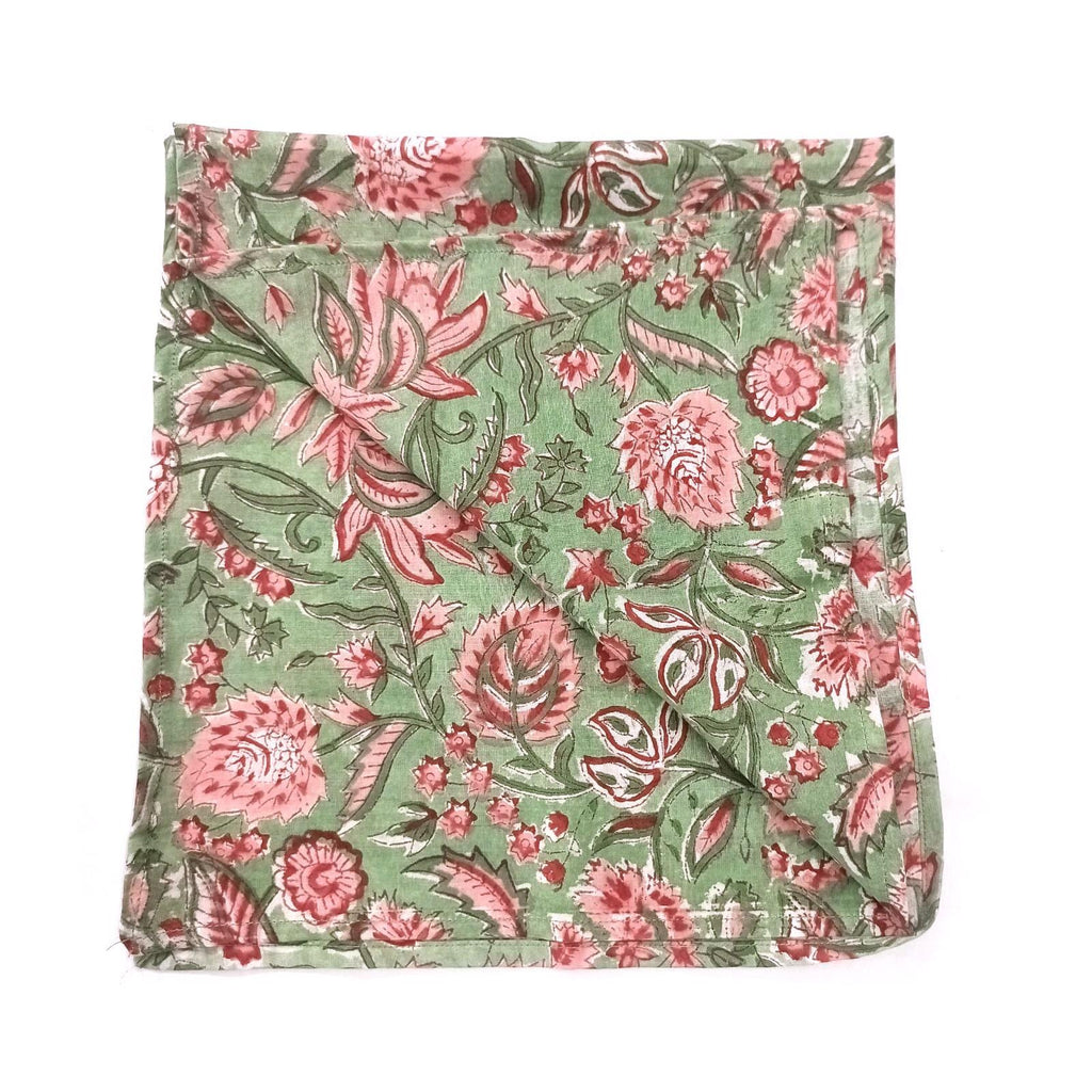 cotton dinner napkin, cloth napkins, hand printed napkins. personalized gifts, wedding napkins, flower printed napkin, cocktail napkins