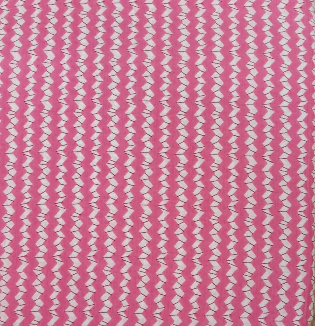 Pink Zigzag Cotton Fabric, Geometric Chevron Print Fabric, Modern Pattern Fabric by Yard, Quilting Sewing Craft Fabric, Soft Cotton Material
