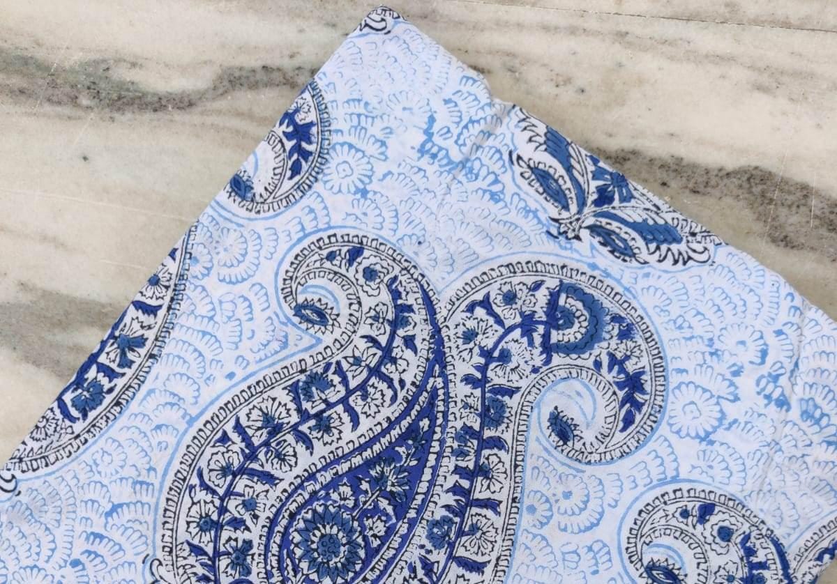 Indian Hand Block Print Fabric, Floral 100% Cotton Quilting Fabric By The Yard, Handmade Fabric, Loose Running Fabric, Textile Fabric, Gifts