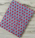 Red Lotus Floral Cotton Fabric, Hand Block Print Fabric by the Yard, Indian Soft Cotton for Quilting, Sewing, Dressmaking, Home Decor
