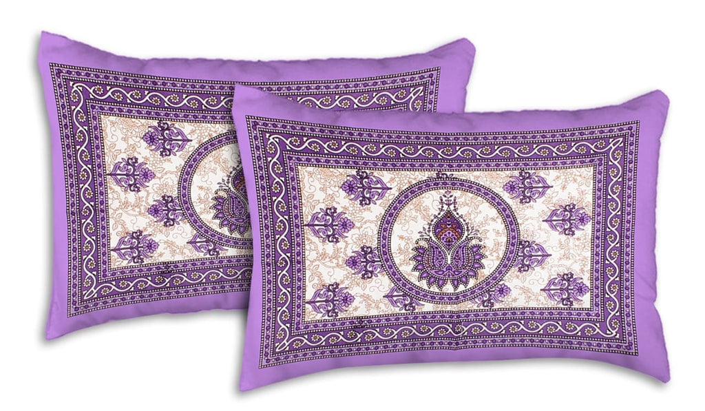 Queen Size Cotton Bedsheet, Double Bedsheet, Hand Block Prined Bedsheet With 2 Pillow Covers, Boho Soft Bedsheet, Handmade Bedsheet Set