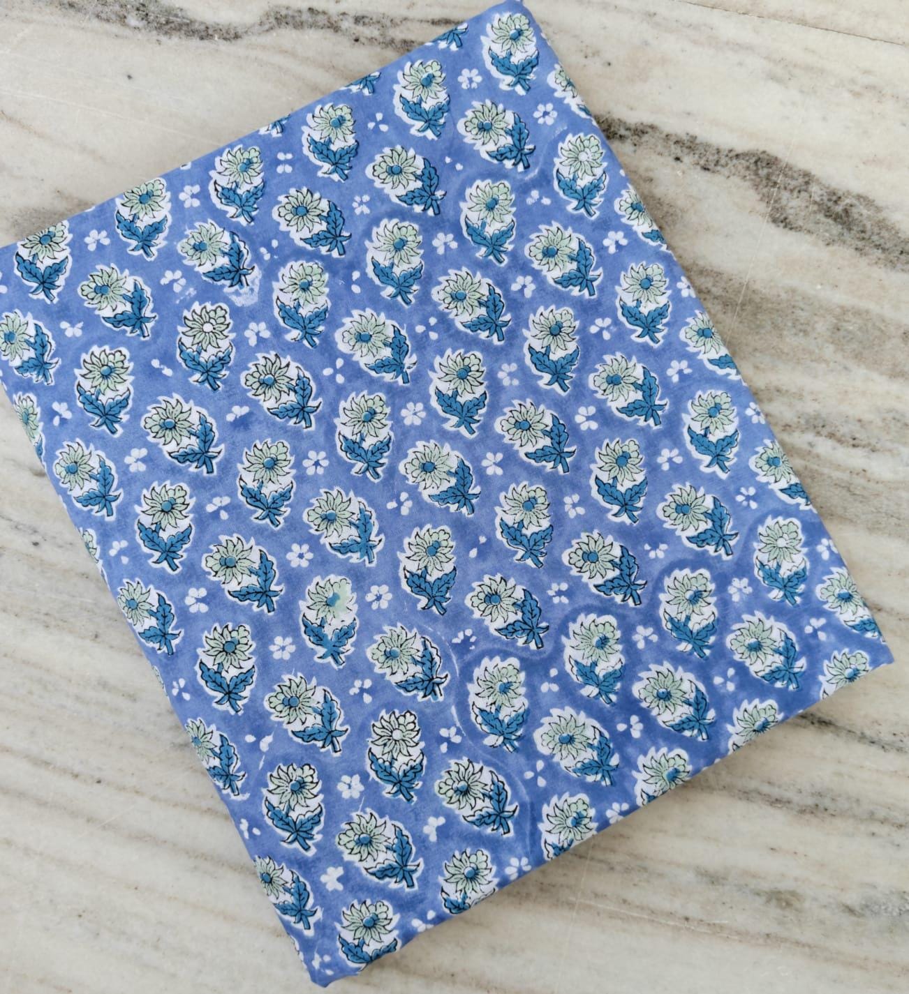 Multi Color Desinger Fabric, Hand Block Print Fabric, Floral 100% Cotton Fabric By The Yard, Dressmaking Fabric, Loose Running Fabric