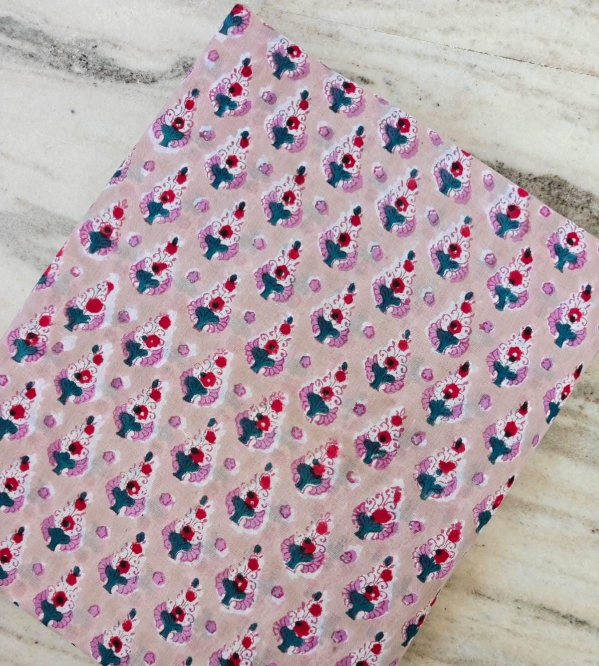 Pink Floral Cotton Fabric by the Yard, Small Scale Vintage Flower Print, Quilting Fabric, Craft Sewing Material, Soft Cotton Textile Napkins