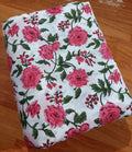 Pink Color Indian Hand Block Print Fabric, Floral 100% Cotton Quilting Fabric By The Yard, Fabric For Dress Making, Loose Running Fabric