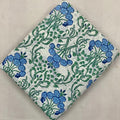Designer Hand Block Print Fabric, Floral 100% Cotton Quilting Fabric By The Yard, Dressmaking Fabric, Loose Running Fabric, Textile Fabric