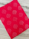 Red Cotton Fabric with Dotted Circle Print, Minimalist Geometric Fabric, Hand Block Style Polka Dot Textile, Quilting Sewing Craft Fabric