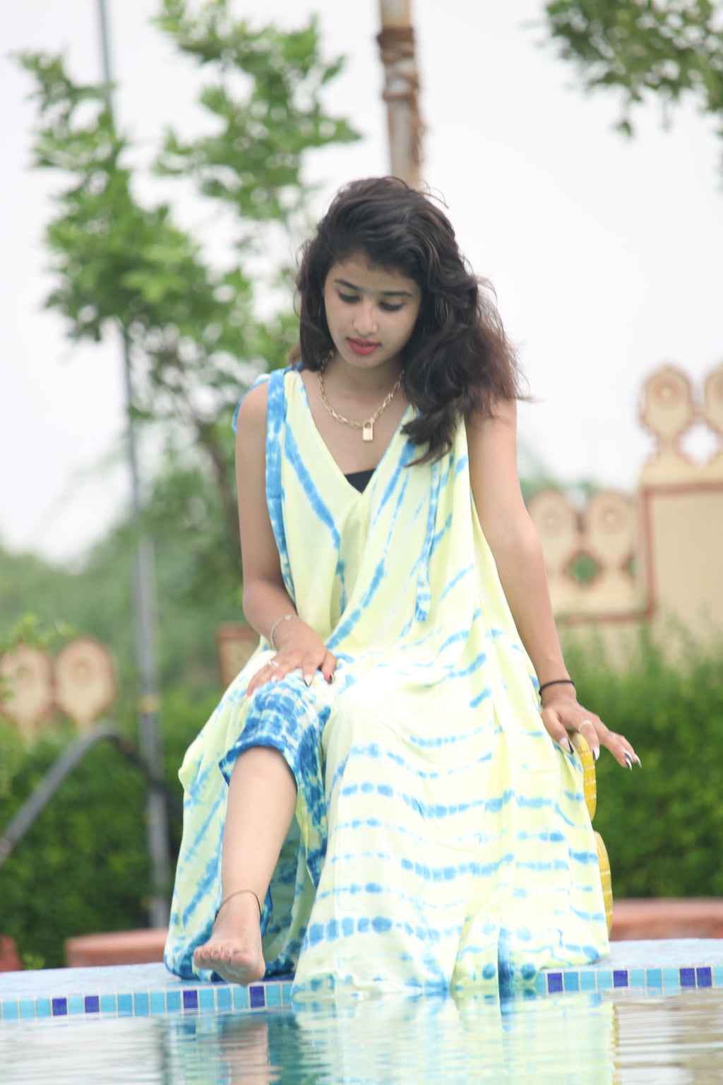 Rayon Tie Dye Jumpsuit: Boho Wide Leg Summer Kaftan