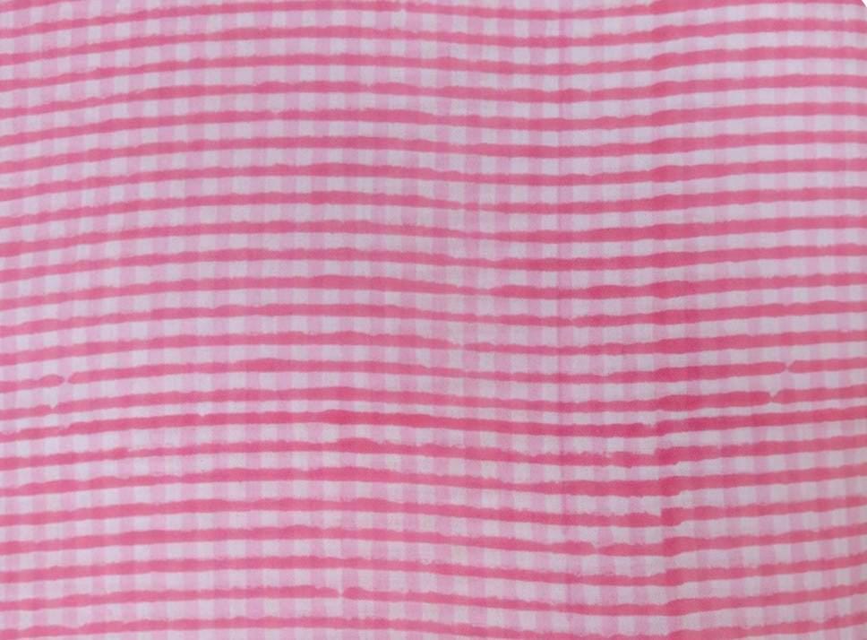 Pink Gingham Cotton Fabric, Small Checkered Fabric by Yard, Soft Cotton Cloth Sewing, Quilting Fabric, Dressmaking, Baby Fabric Craft Fabric