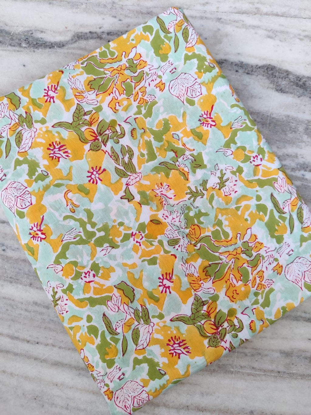 Indian Hand Block Print Fabric, Floral 100% Cotton Quilting Fabric By The Yard, Fabric For Dress Making, Loose Running Fabric, Napkin Fabric