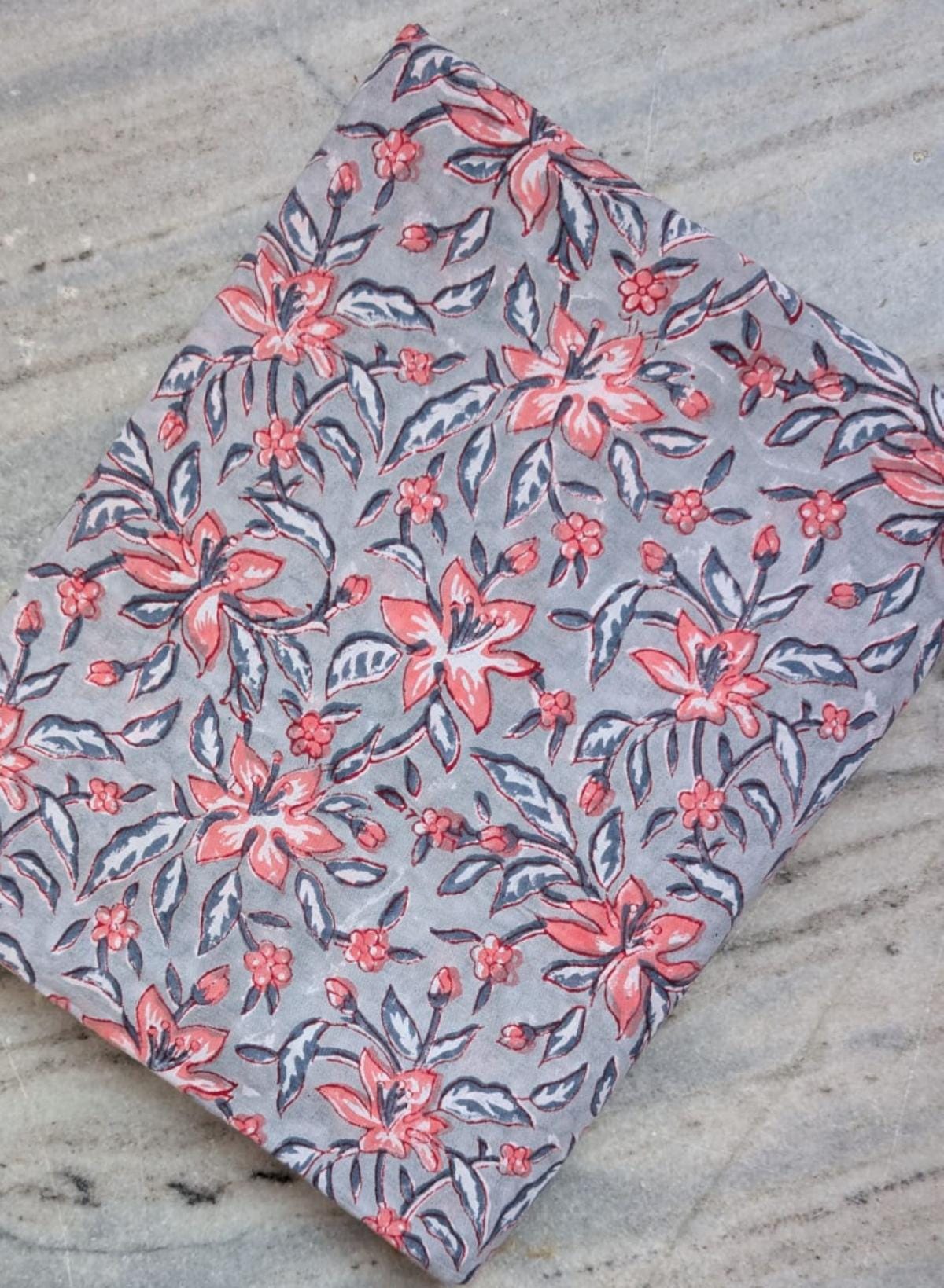 Desinger Hand Block Printed Fabric, 100% Cotton Material Fabric By The Yard, Dress Fabric, Apparel Fabric, Face Mask Material, Cloth Fabric