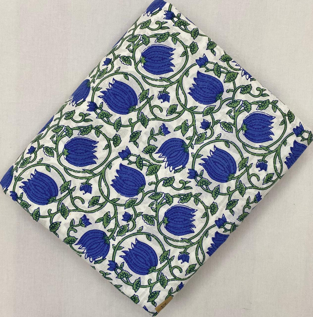 Multi Color Block Print Fabric, Floral 100% Cotton Quilting Fabric By The Yard, Fabric For Dress Making, Fabric Pillow, Personlized Dress