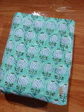 Indian Hand Block Print Fabric, Floral 100% Cotton Quilting Fabric By The Yard, Fabric For Dress Making, Loose Running Fabric, Napkin Fabric