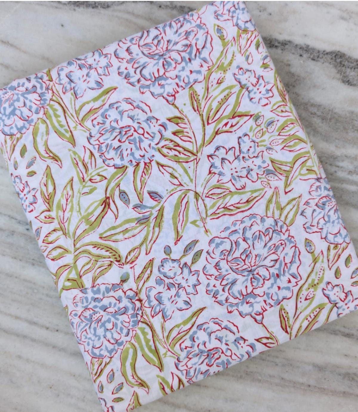 Multi Color Desinger Fabric, Hand Block Print Fabric, Floral 100% Cotton Fabric By The Yard, Fabric for Dress Making, Sewing Fabric Napkins