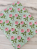 Beautiful Red Green Indian Hand Block Print Fabric, Floral 100% Cotton Quilting Fabric By The Yard, Chakra Design Fabric Dress Making