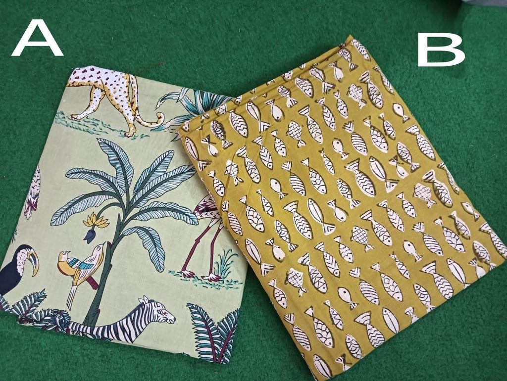 Multi Color Block Print Fabric, Floral 100% Cotton Quilting Fabric By The Yard, Fabric For Dress Making, Fabric Pillow, Personlized Dress