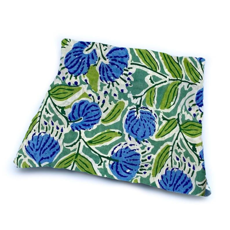 Hand Block Print Fabric Cushion Cover, Floral 100% Cotton Quilting Fabric Cushion, Handmade Throw Pillow Decorative Home Decor Pillow Cover