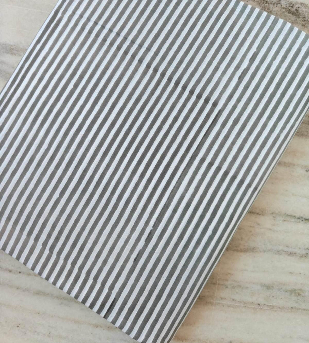 Gray White Stripe Cotton Fabric by Yard, Thin Striped Fabric, Modern Cotton Fabric, Quilting Sewing Fabric, Apparel Fabric, Craft Fabric