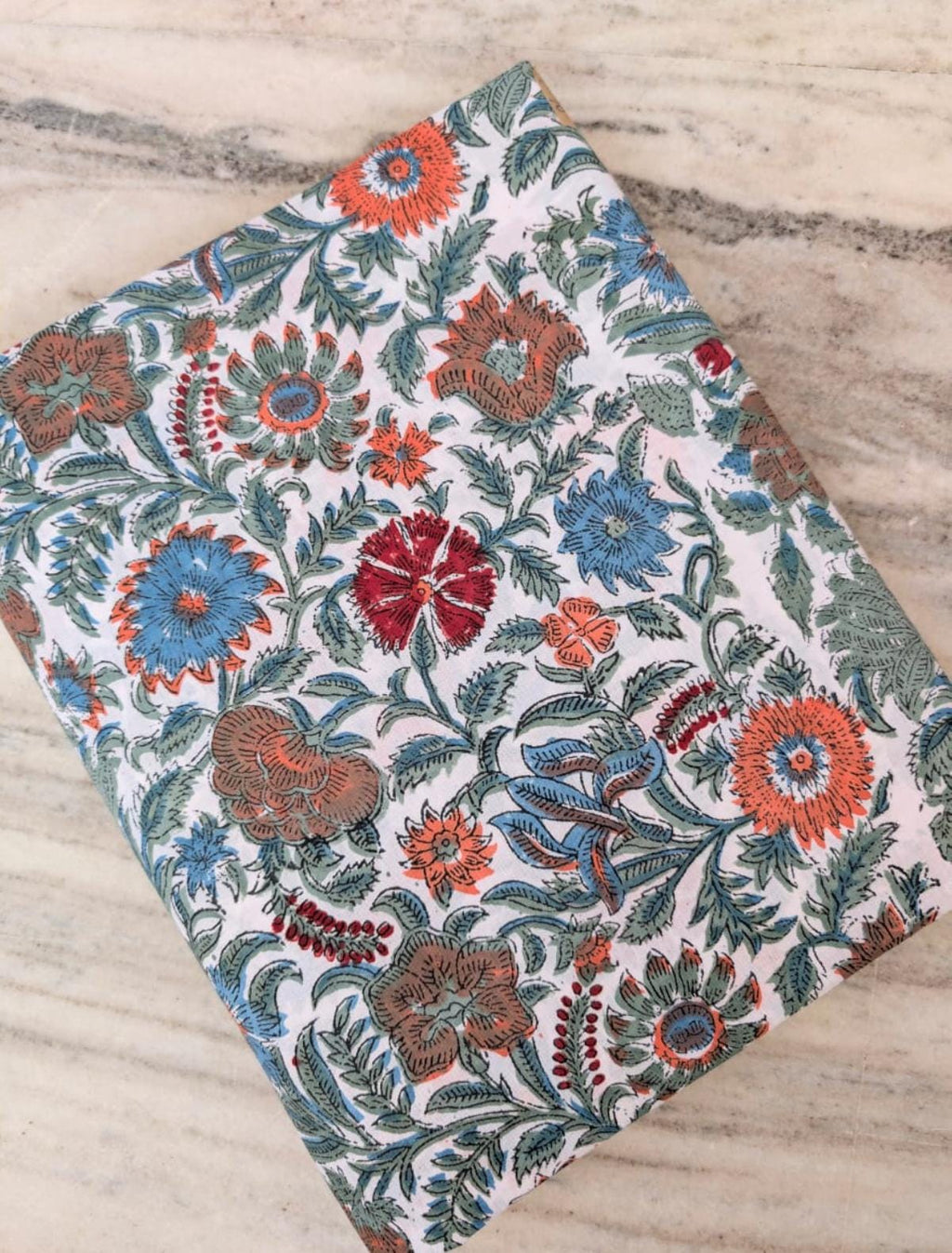 Multi Color Desinger Quilted Fabric, Hand Block Print Fabric, Floral 100% Cotton Fabric By The Yard, Fabric for Dress Making, Sewing Fabric