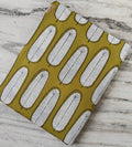 Mustard Yellow Cotton Fabric with Feather Print | Modern Leaf Pattern | Soft Indian Fabric by the Yard for Quilting, Sewing & Dressmaking