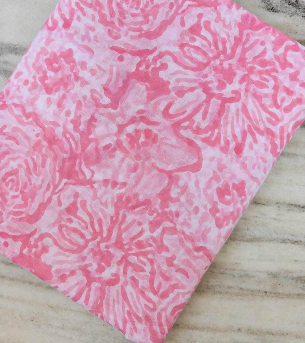 Pink Floral Cotton Fabric, Tonal Rose Print Fabric, Light Pink Cotton Fabric, Quilting Sewing Craft Fabric Soft Feminine Dressmaking Textile