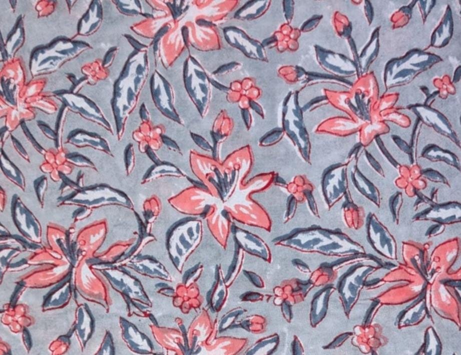 Desinger Hand Block Printed Fabric, 100% Cotton Material Fabric By The Yard, Dress Fabric, Apparel Fabric, Face Mask Material, Cloth Fabric