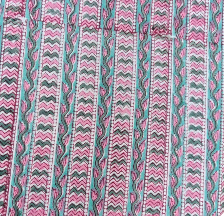 Indian Hand Block Print Fabric, Floral 100% Cotton Quilting Fabric By The Yard, Fabric For Dress Making, Loose Running Fabric, Napkin Fabric