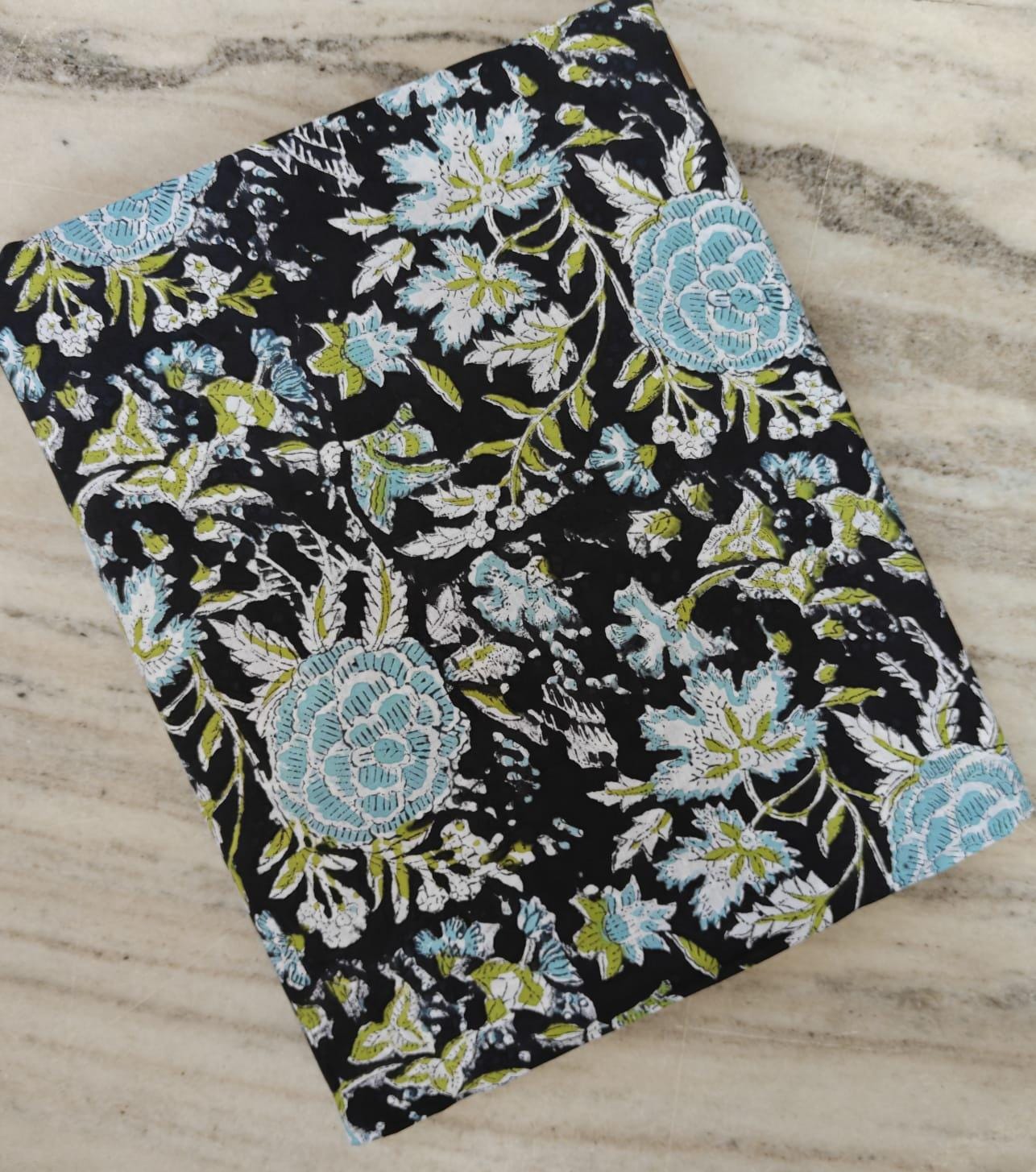 Beautiful Designer Hand Block Print Fabric, Floral 100% Cotton Quilting Fabric By The Yard, Fabric For Dress Making, Loose Running Fabric