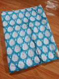 Hand Block Print Soft Fabric, 100% Cotton Quilting Fabric By The Yard, Fabric For Dress Making, Duvet Covers, Floral Fabric, Quilt Fabric