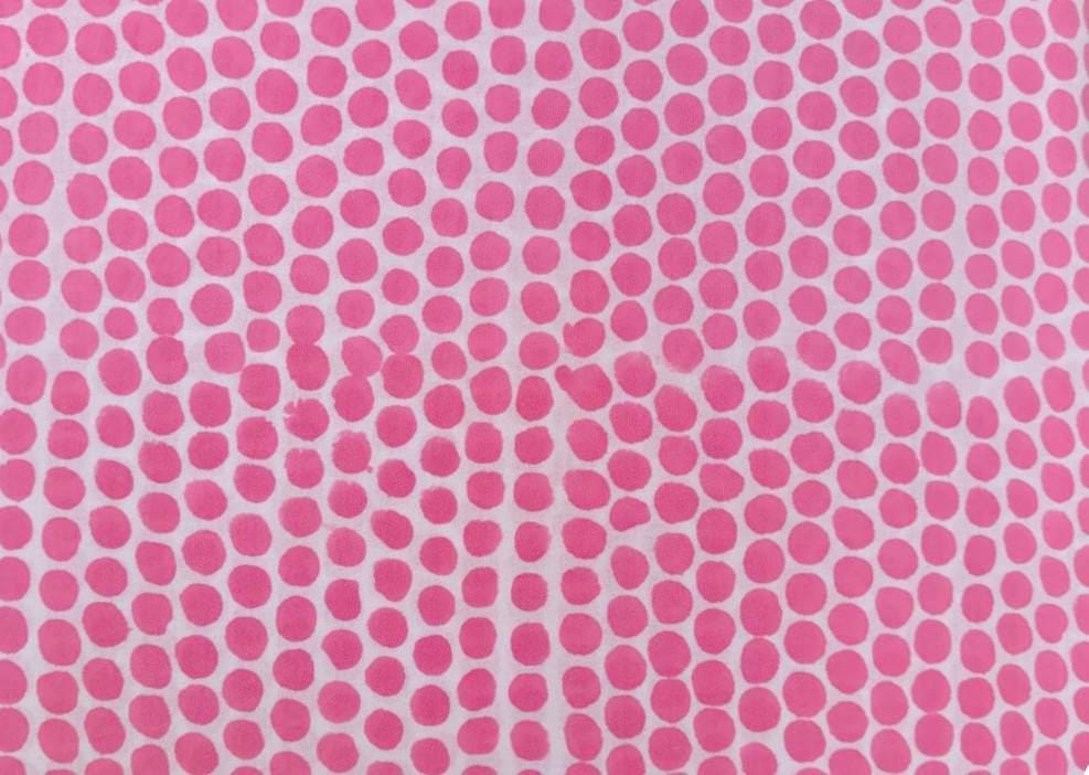 Pink Polka Dot Cotton Fabric, Small Dot Print Fabric by Yard, Soft Cotton Cloth for Sewing, Quilting Fabric, Dressmaking, Craft Fabric