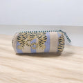 Quilted Patchwork Fabric Pouch, Striped & Tiger Print Zipper Case, Quilted Floral Bag, Handmade Cotton Zip Pouch, Toiletry Pouch, Gifts Her
