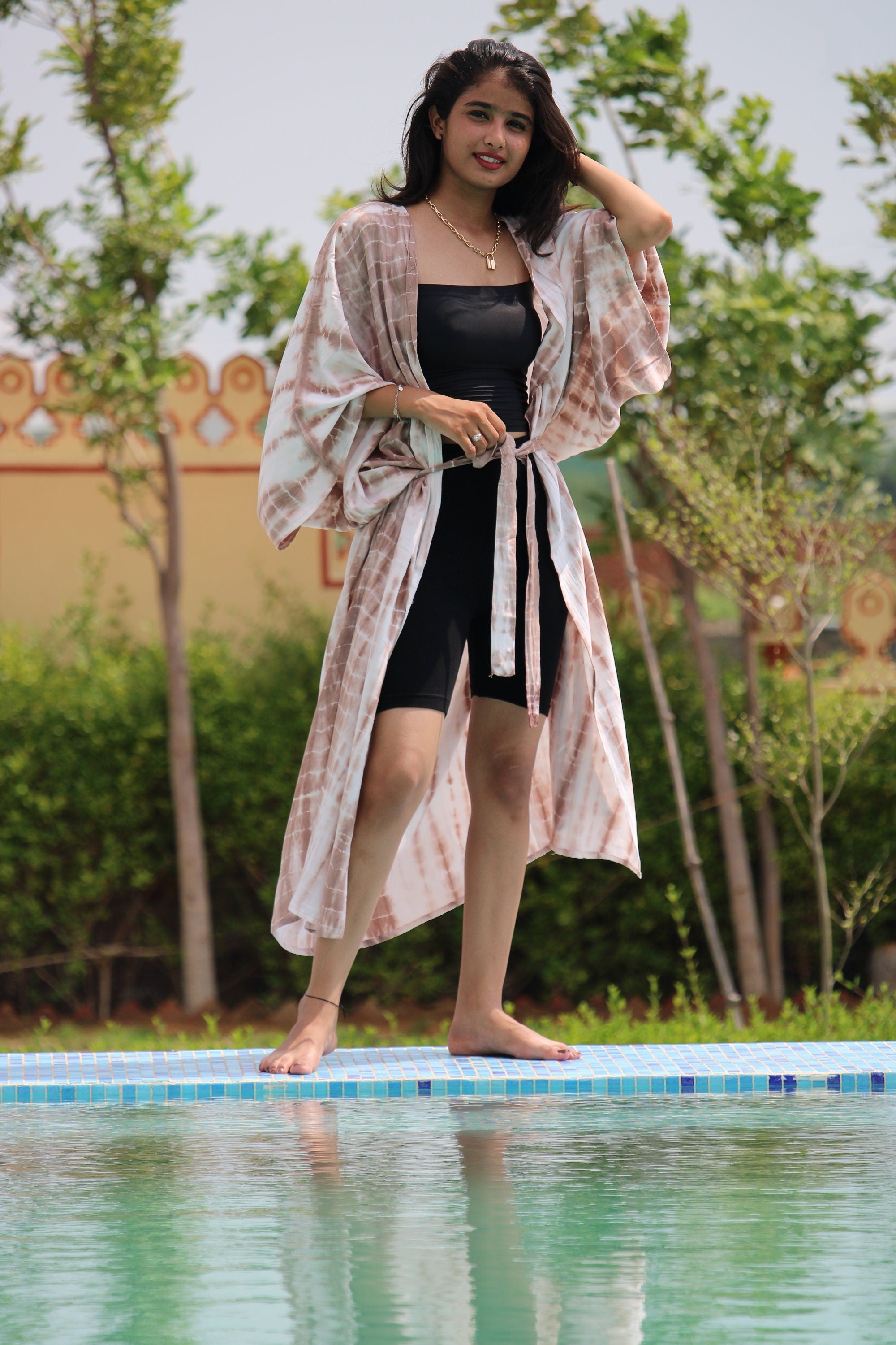 Long Kimono Women, Cover Up Colorful Light Summer Jacket, Long Kimono Style Wedding Robe Bride, Multi Color Bridal Robe, Hand Tie Dye Kimono