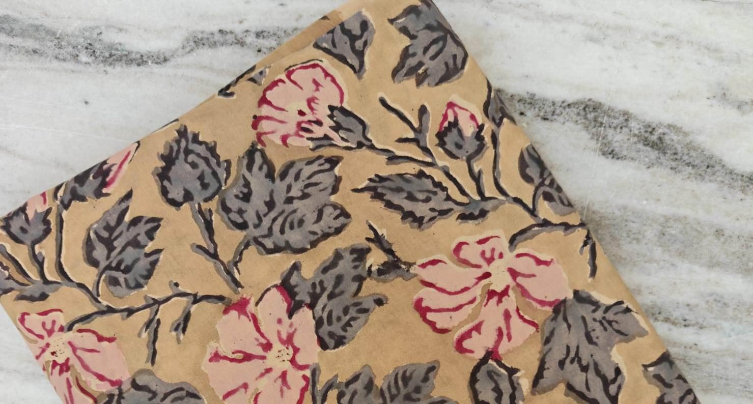 Green Cotton Fabric, Indian Soft Cotton by the Yard, Textile Fabric, Napkins, Table Cover Fabric, Floral Dressmaking Fabric, Christmas Decor