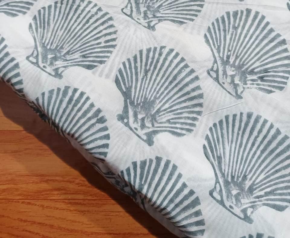 Hand Block Print Indian Soft Cotton Fabric, Floral Quilting Fabric, Loose Running Fabric, Fabric By The Yard, Fabric For Personlized Drees