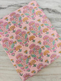 Vintage flower Cotton Fabric, Retro Design Colourful Paisley Cotton Fabric, Upholstery Fabric, Hand Block Printed Indian Fabric by the Yard