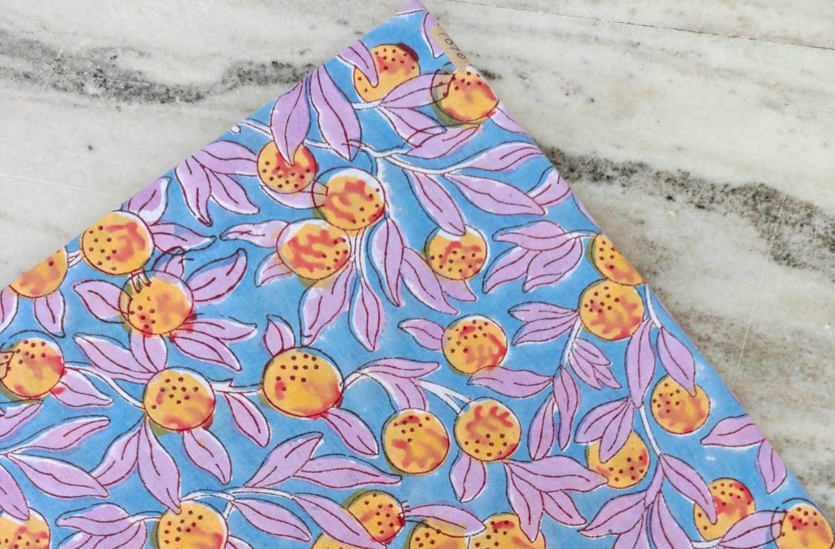 Indian Hand Block Print Fabric, Floral 100% Cotton Quilting Fabric By The Yard, Fabric For Dress Making, Loose Running Fabric, Napkin Fabric