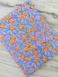 Indian Hand Block Print Fabric, Floral 100% Cotton Quilting Fabric By The Yard, Fabric For Dress Making, Loose Running Fabric, Napkin Fabric