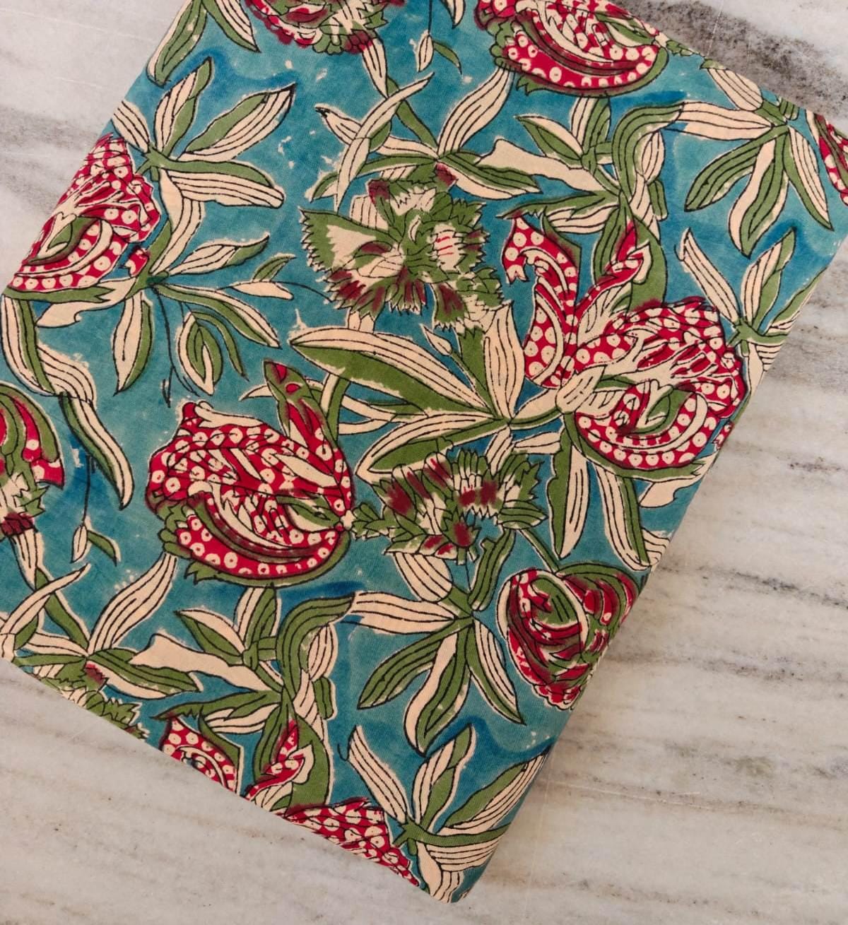 Vintage Flower Cotton Fabric, Retro Design Yellow Paisley Cotton Fabric, Upholstery Fabric, Hand Block Printed Indian Fabric by the Yard