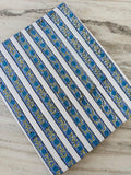 Blue and White Designer Hand Block Print Fabric, Floral 100% Cotton Quilting Fabric By The Yard, Dressmaking Fabric, Loose Running Fabric